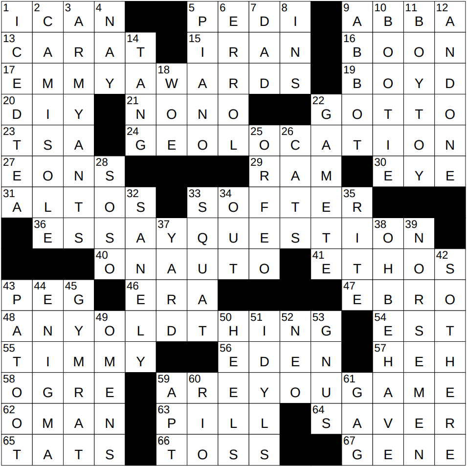 0822 24 NY Times Crossword 22 Aug 24 Thursday NYXCrossword