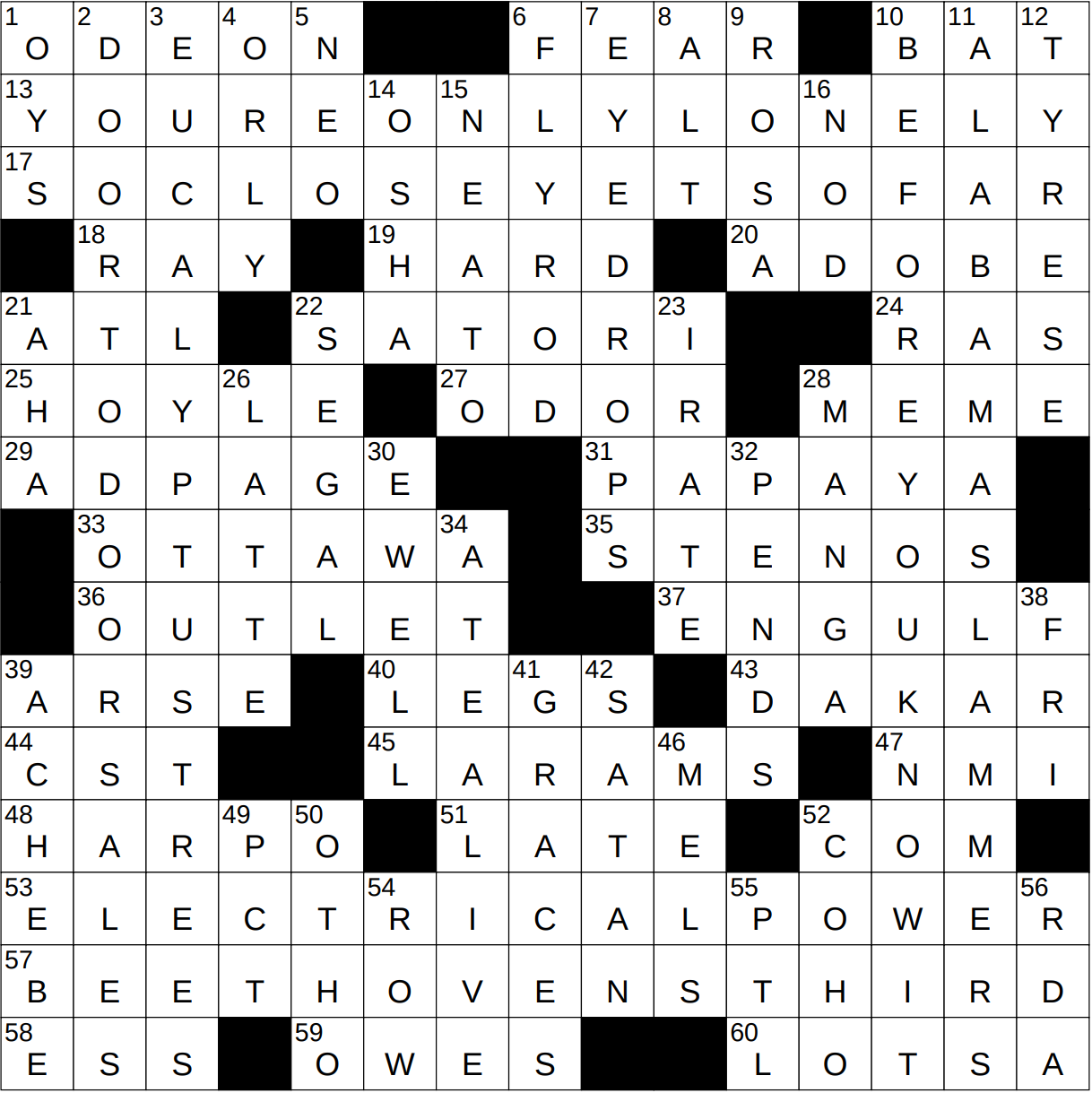 1224 22 NY Times Crossword 24 Dec 22 Saturday NYXCrossword