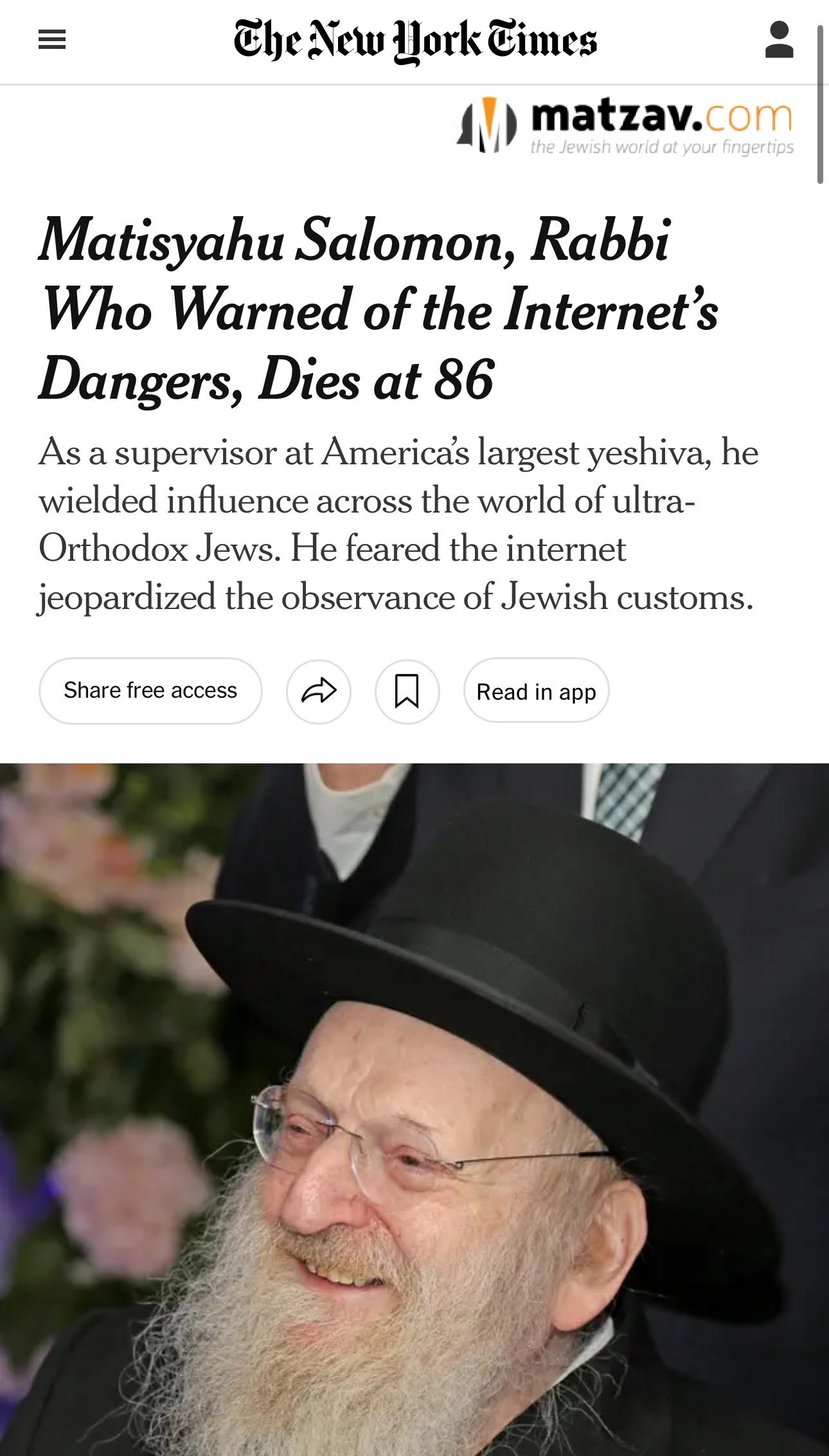 certain religious jews nyt