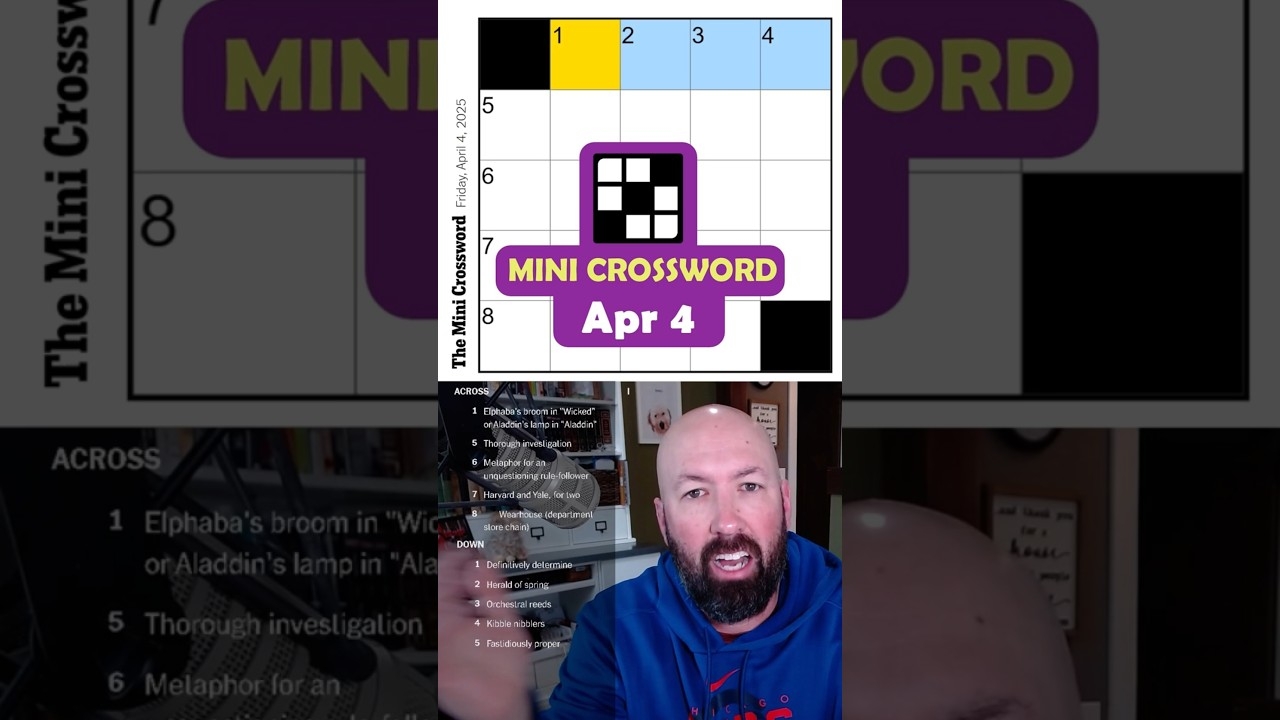 NYT Mini Crossword Apr 4 YouTube