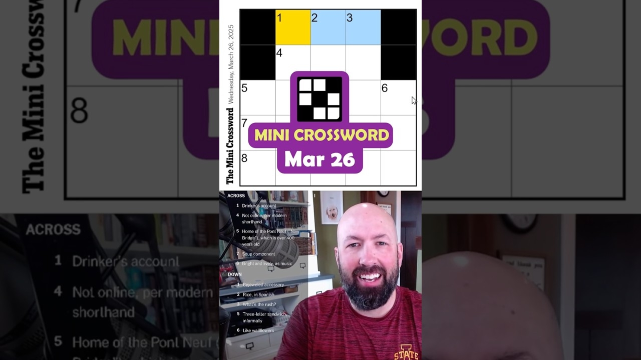 NYT Mini Crossword Mar 26 YouTube NYT Mini Crossword Mar 26 YouTube