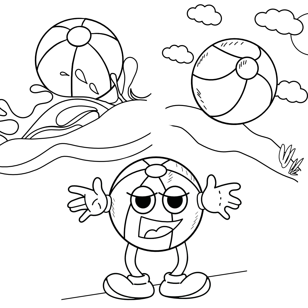 10 Free Beach Ball Coloring Pages Artsy Pretty Colors