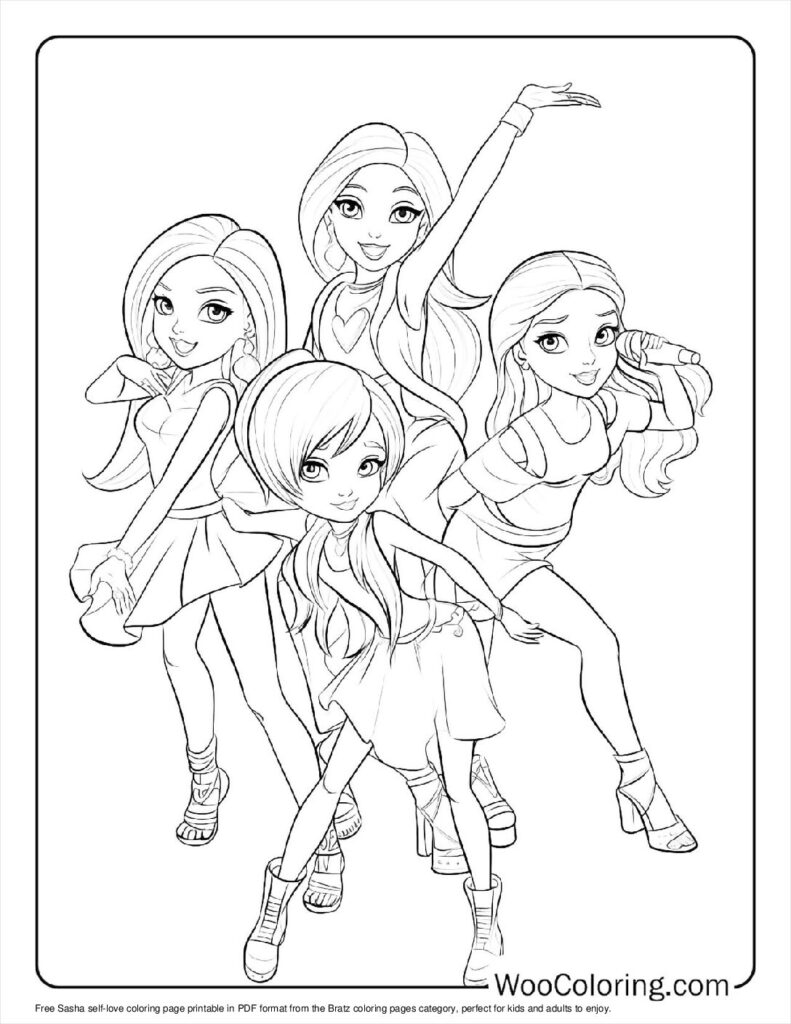 printable bratz coloring pages