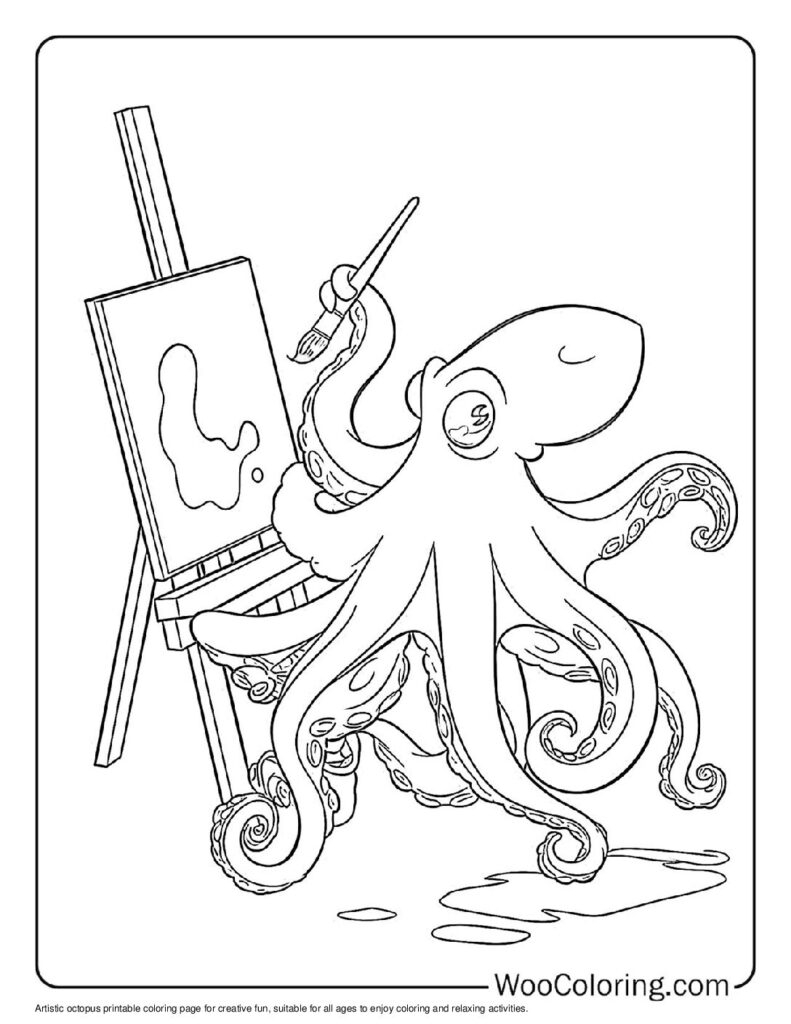 coloring picture of an octopus