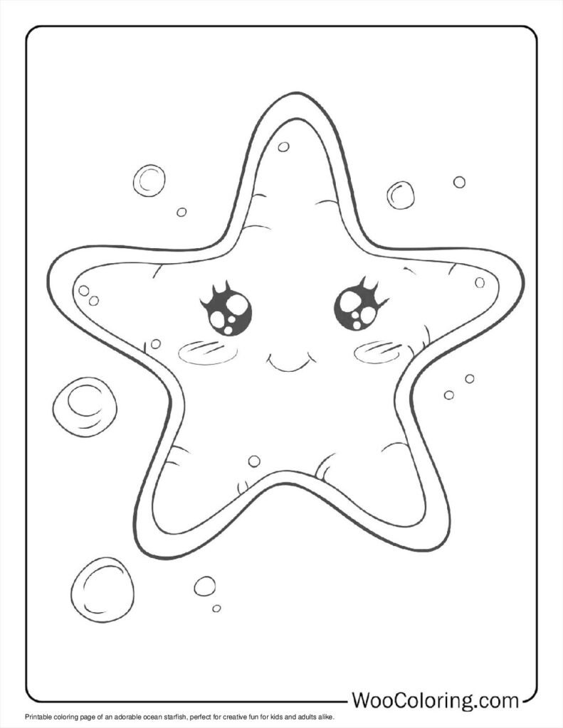 100 Starfish Coloring Pages Free PDF To Print Woo Coloring