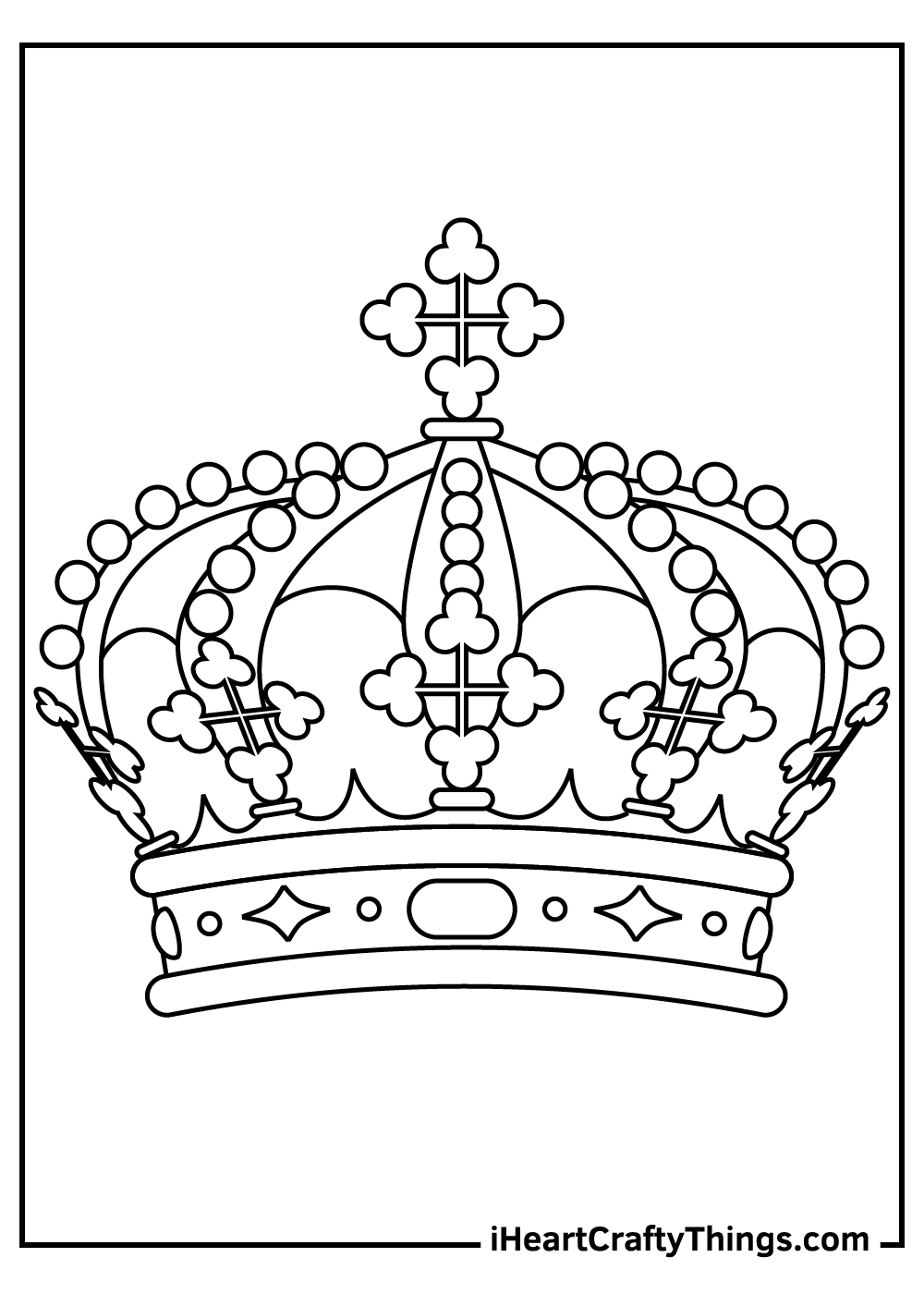 coloring page of a crown