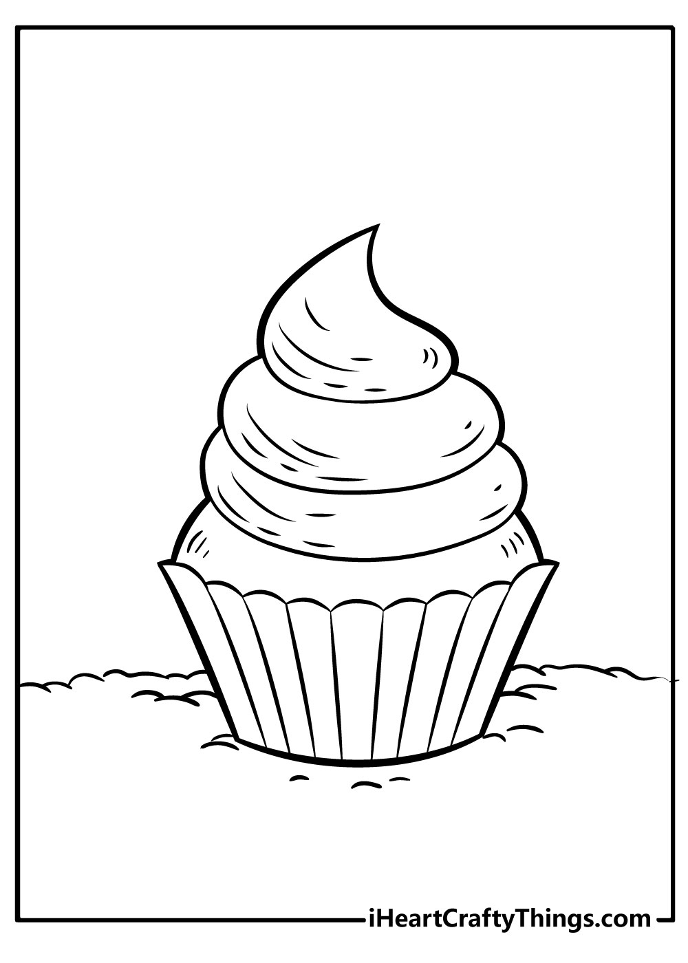 cupcake template to color