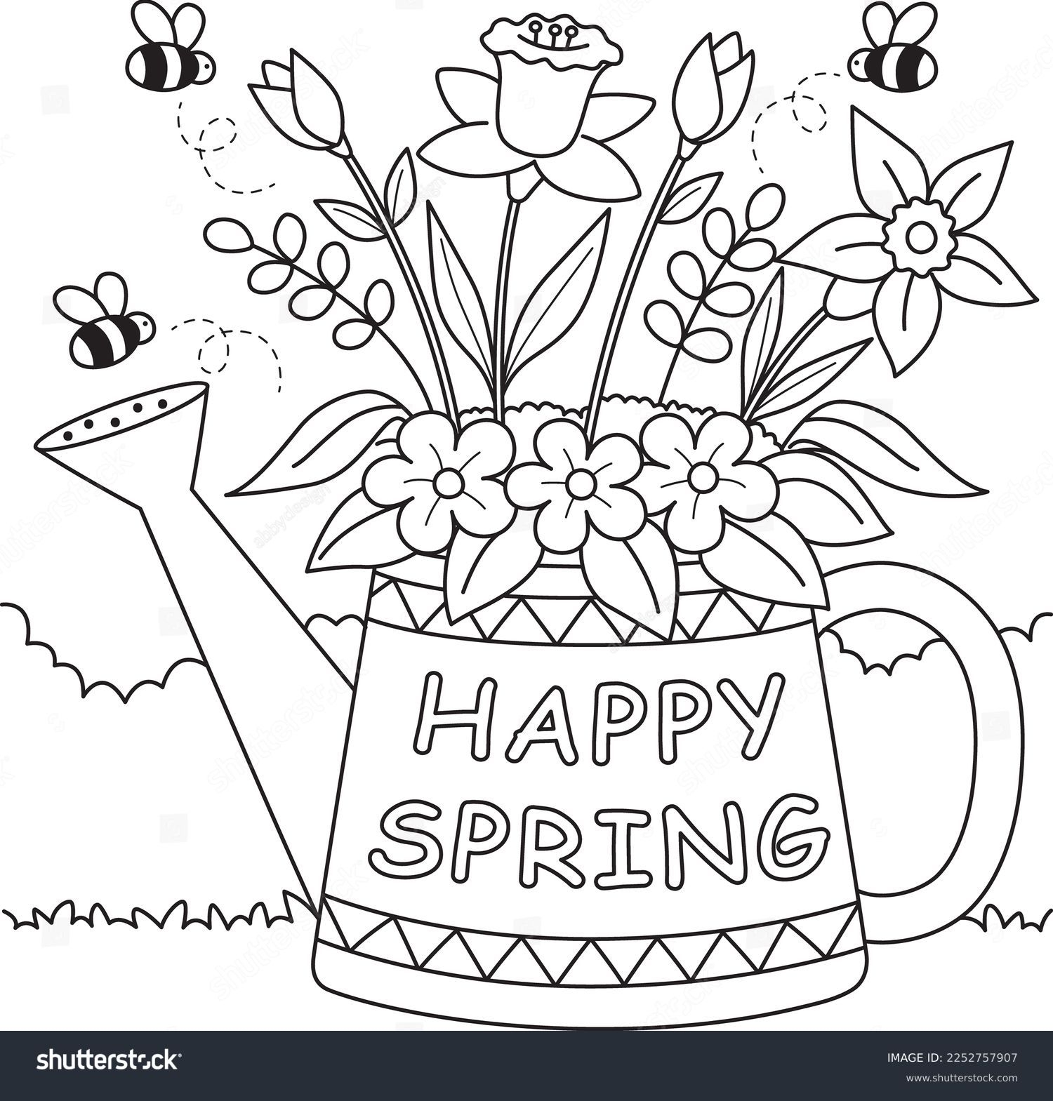 181 989 Coloring Page Spring Royalty Free Images Stock Photos Pictures Shutterstock