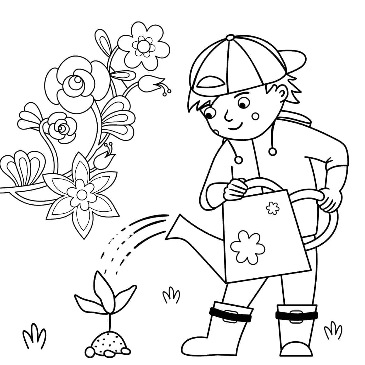 gardening pictures to color gardening pictures to color