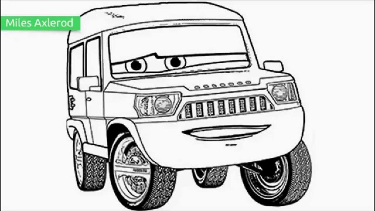 cars movie pictures to color