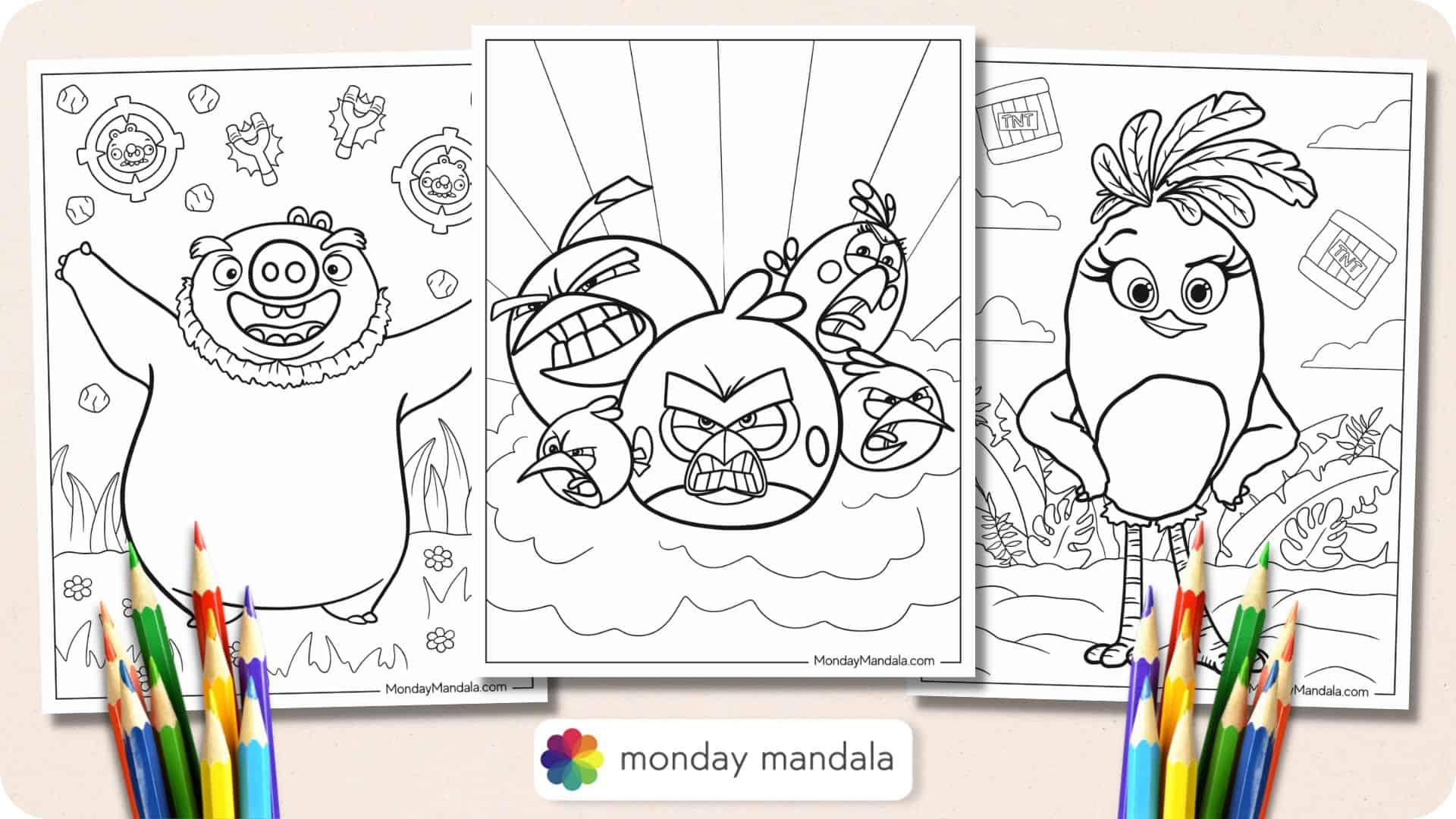 26 Angry Birds Coloring Pages Free PDF Printables 