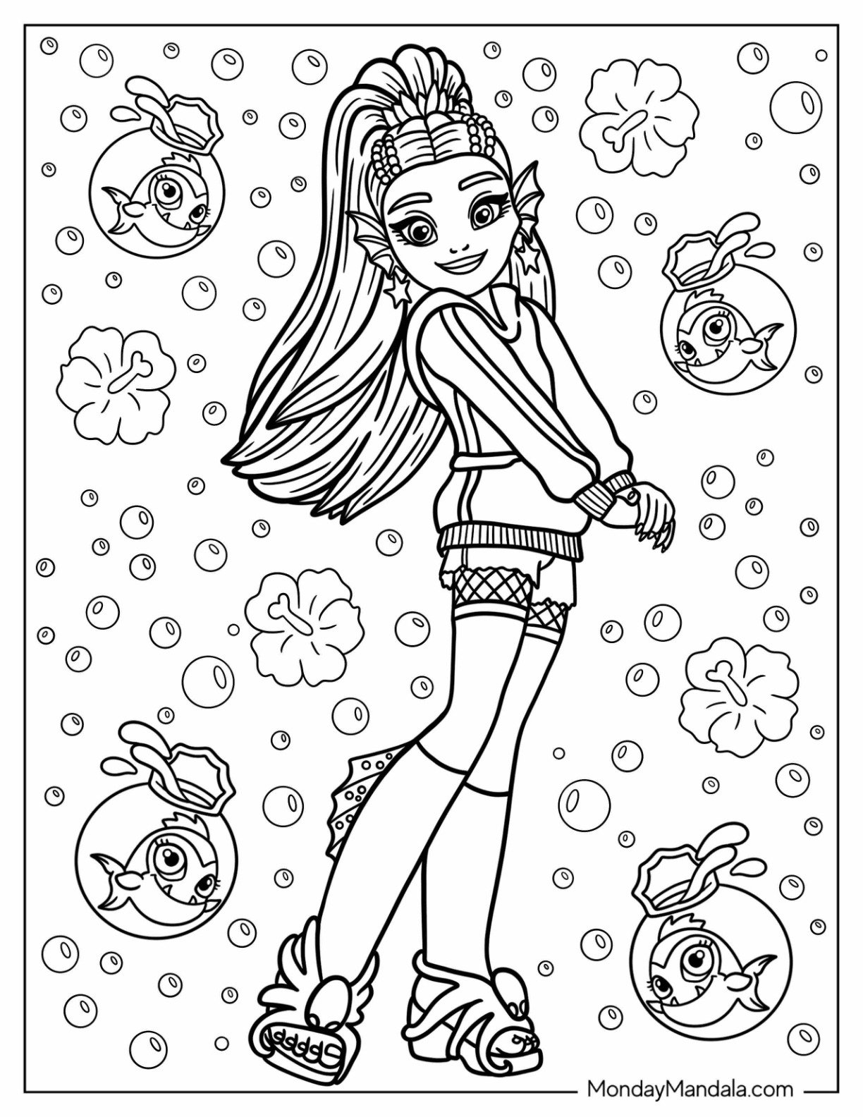 monster high coloring printables