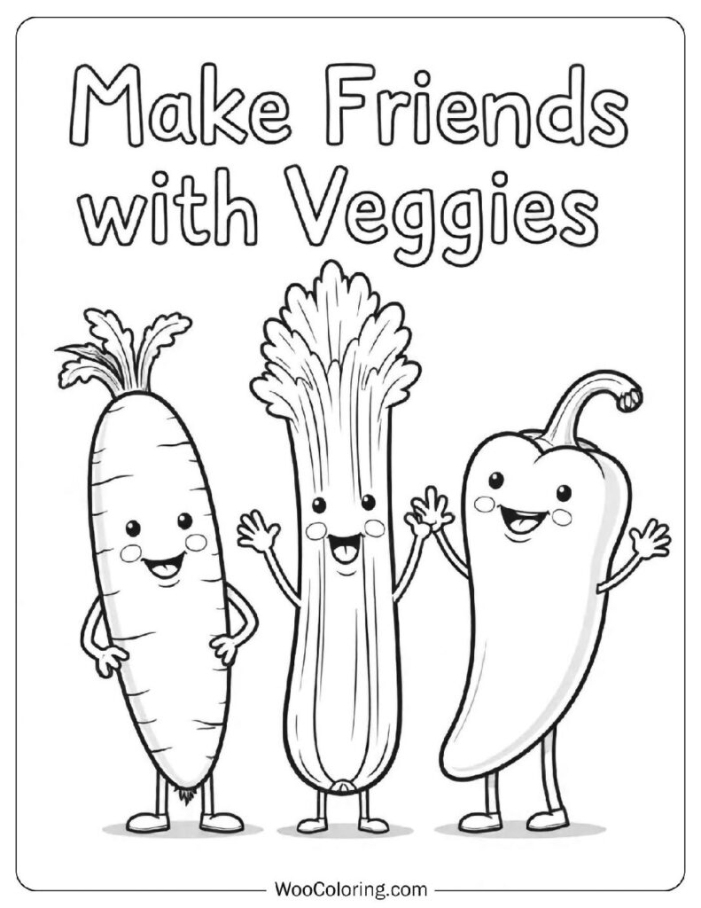 coloring pages for vegetables