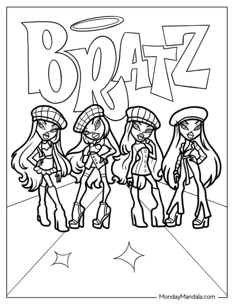 29 Bratz Coloring Pages Free PDF Printables 