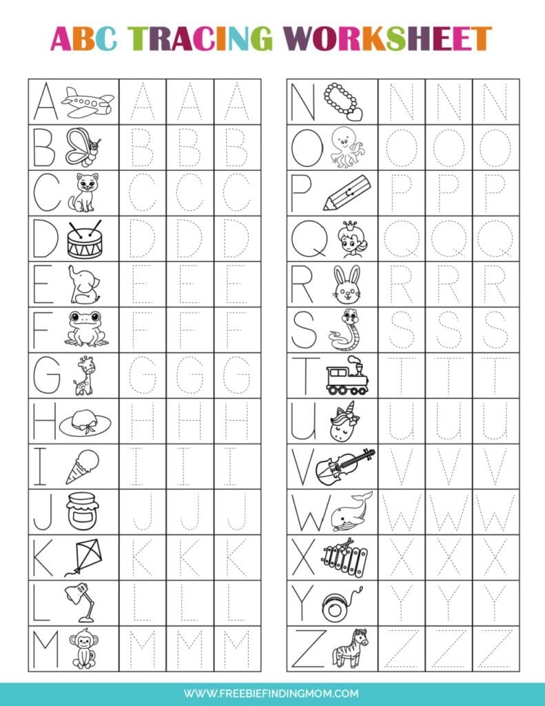 3 Printable Preschool Alphabet Tracing Worksheets