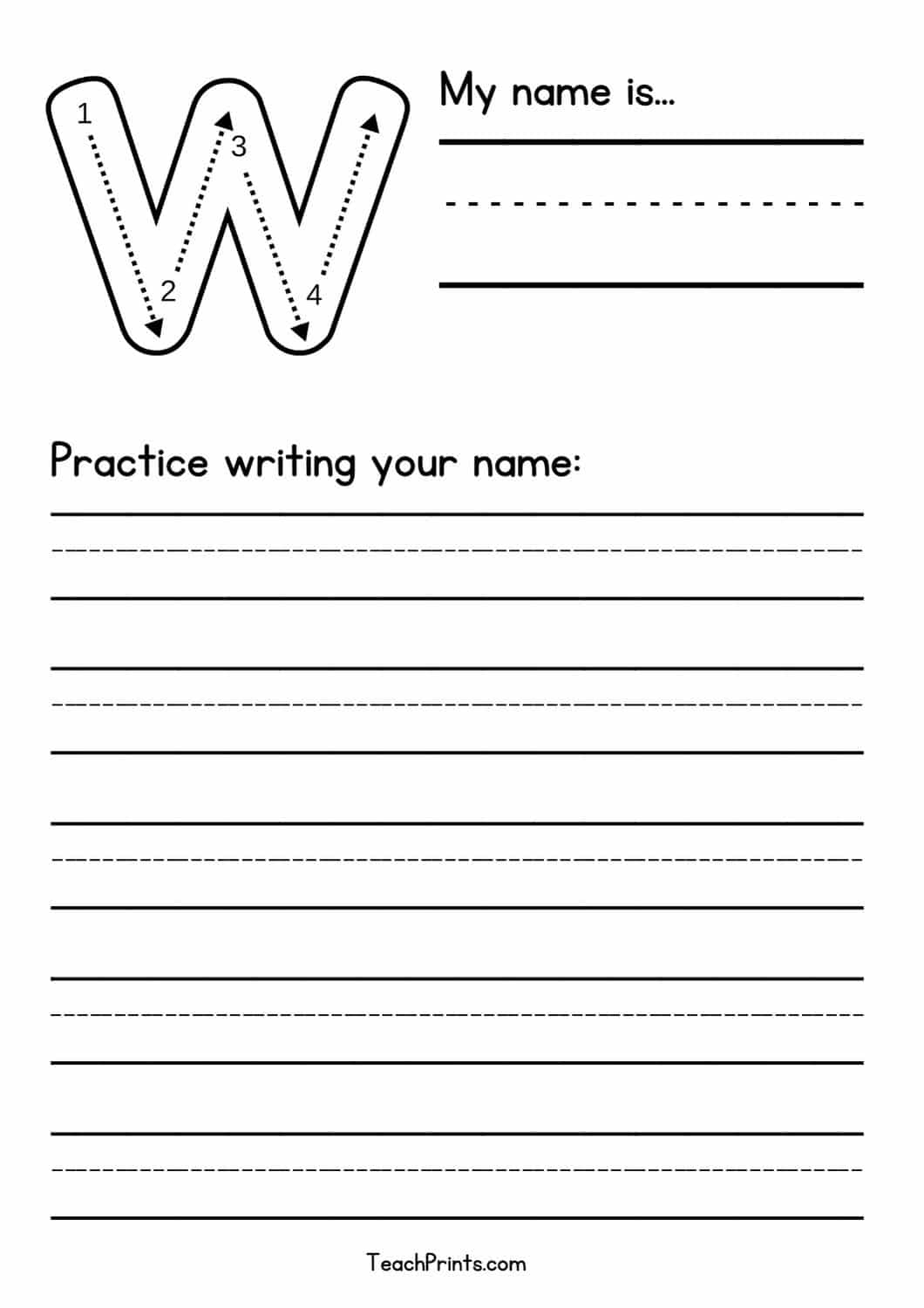 blank name tracing worksheets