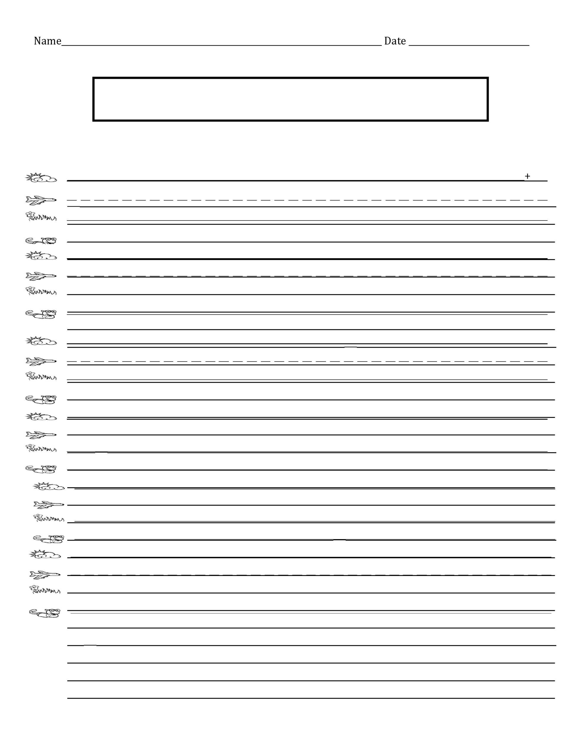 lined paper template word