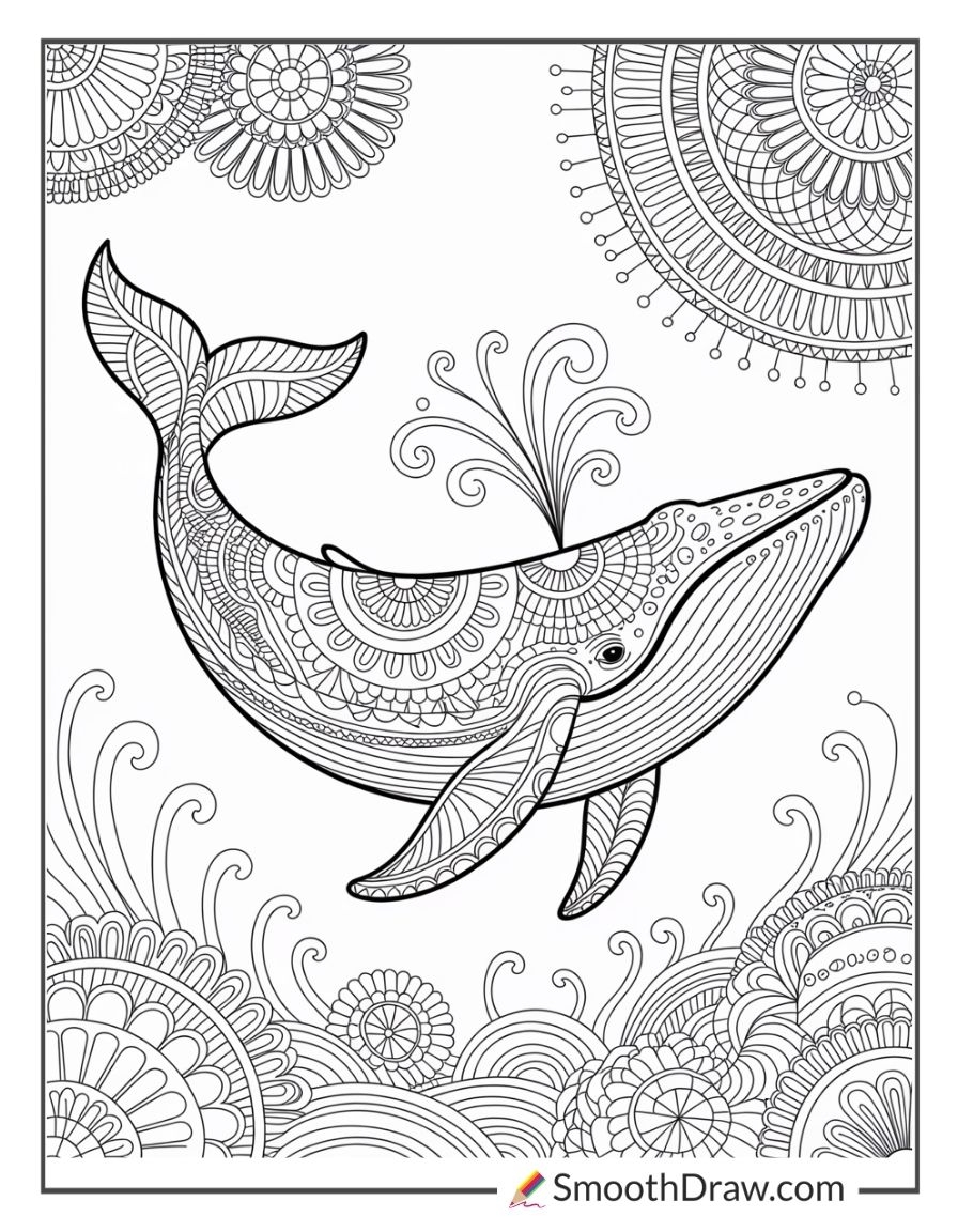 coloring picture of a whale