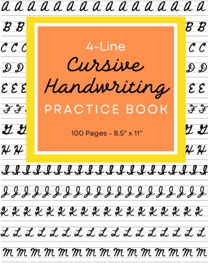 4 Line Cursive Handwriting Practice Book Lined Cursive Writing Practice Paper For Students Learning To Write Press Homework Master Amazon Books 4 Line Cursive Handwriting Practice Book Lined Cursive Writing Practice Paper For Students Learning To Write Press Homework Master Amazon Books