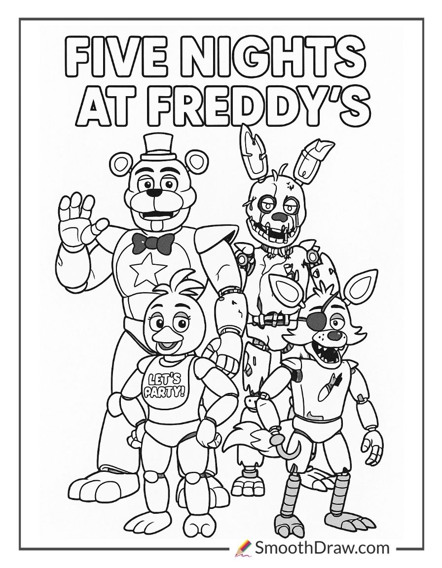42 Free FNAF Coloring Pages