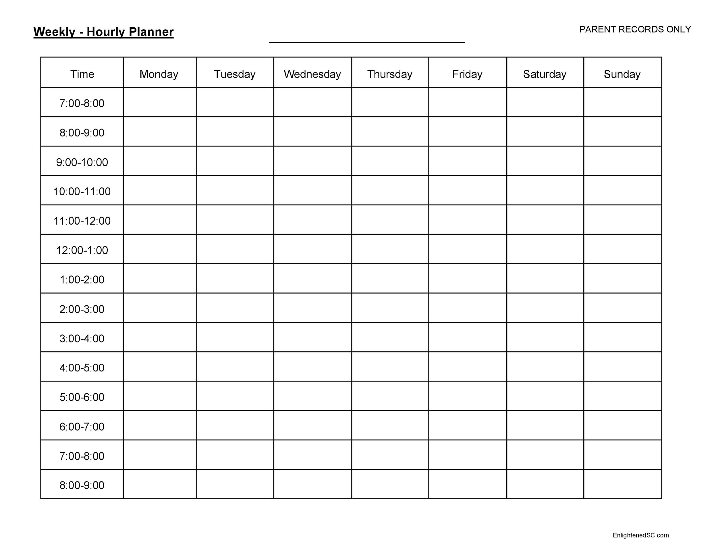 43 Effective Hourly Schedule Templates Excel Word PDF TemplateLab 43 Effective Hourly Schedule Templates Excel Word PDF TemplateLab