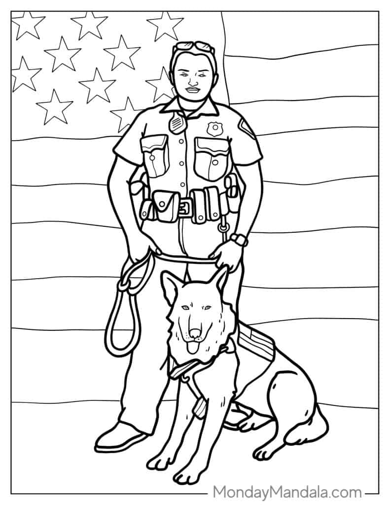 48 Police Coloring Pages Free PDF Printables 