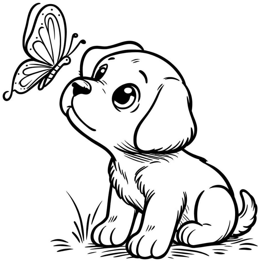 printable colouring pages dogs