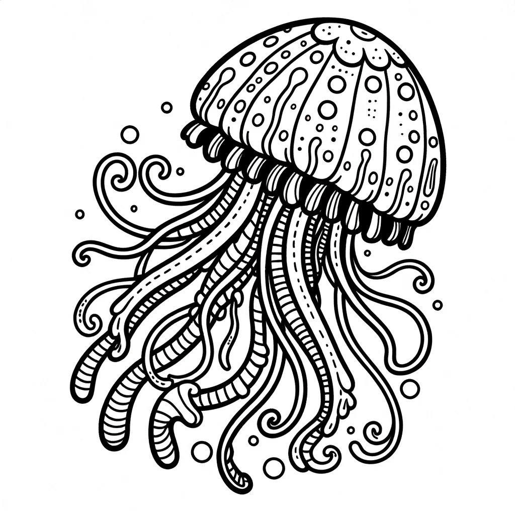 5 Cute Jellyfish Coloring Pages Marine Life Coloring Jellyfish Coloring Aquatic Coloring Etsy
