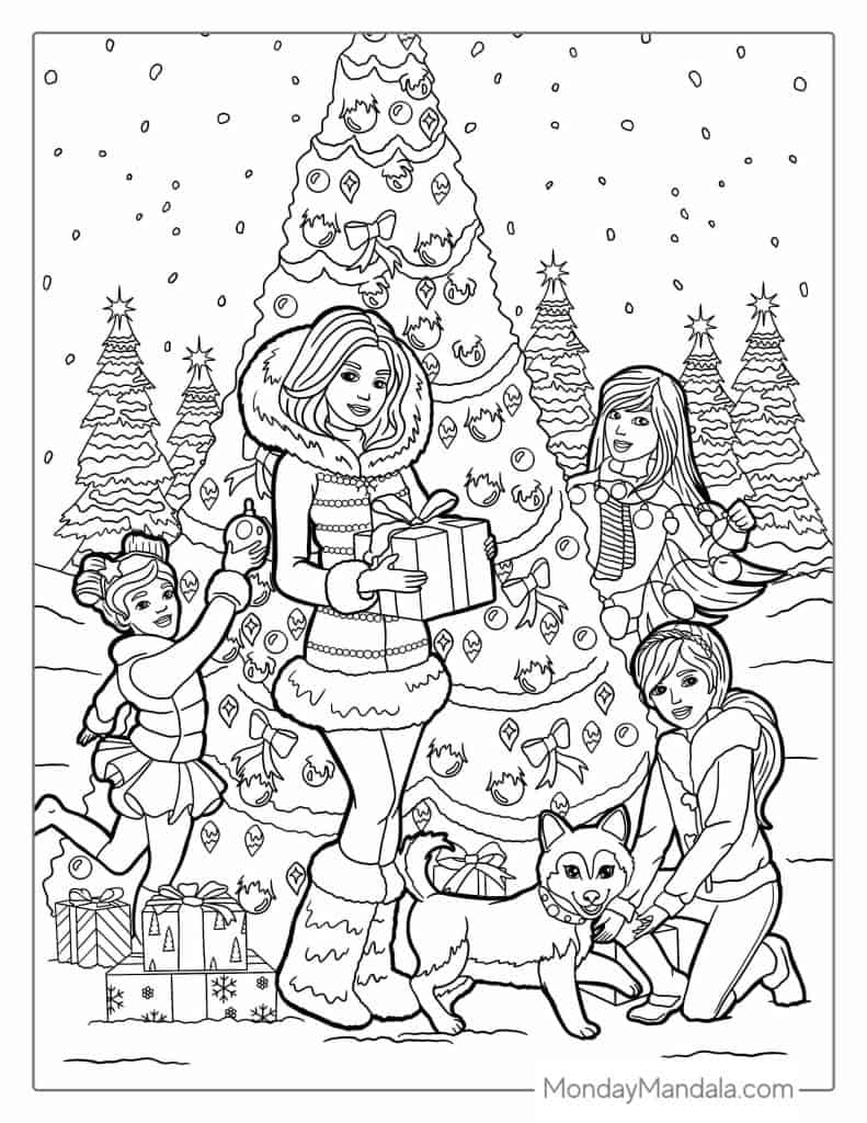 barbie coloring pages free