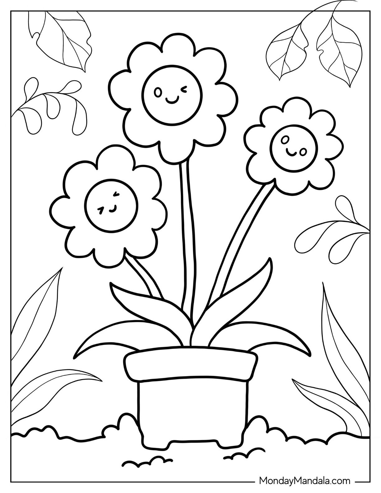flower coloring pages printable