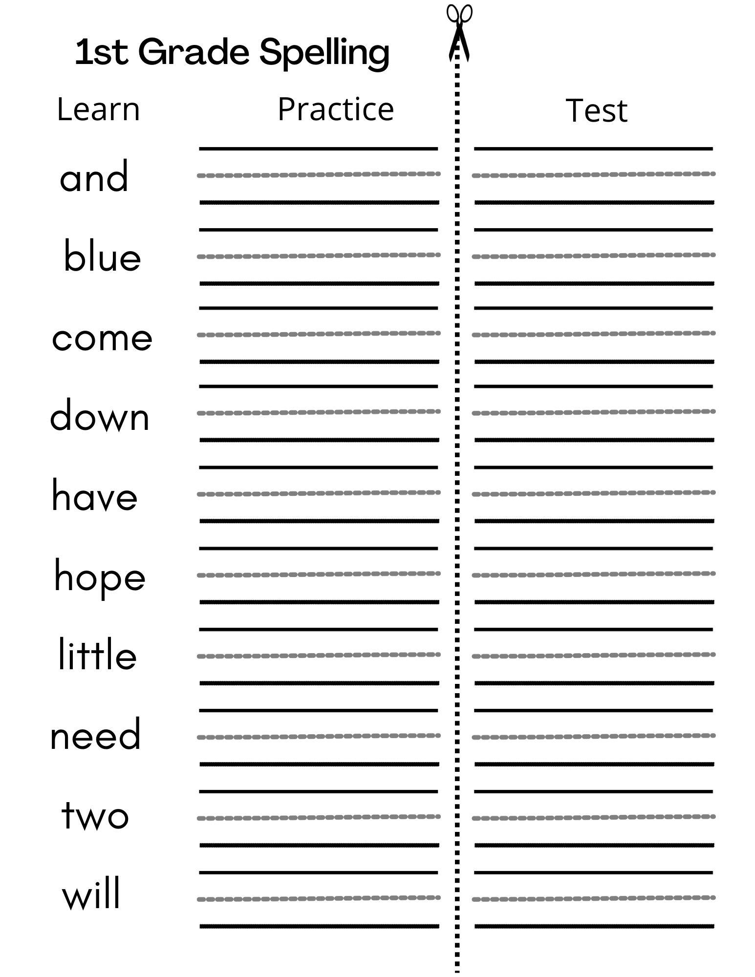 8 Printable First Grade Spelling Writing Worksheets Etsy 8 Printable First Grade Spelling Writing Worksheets Etsy