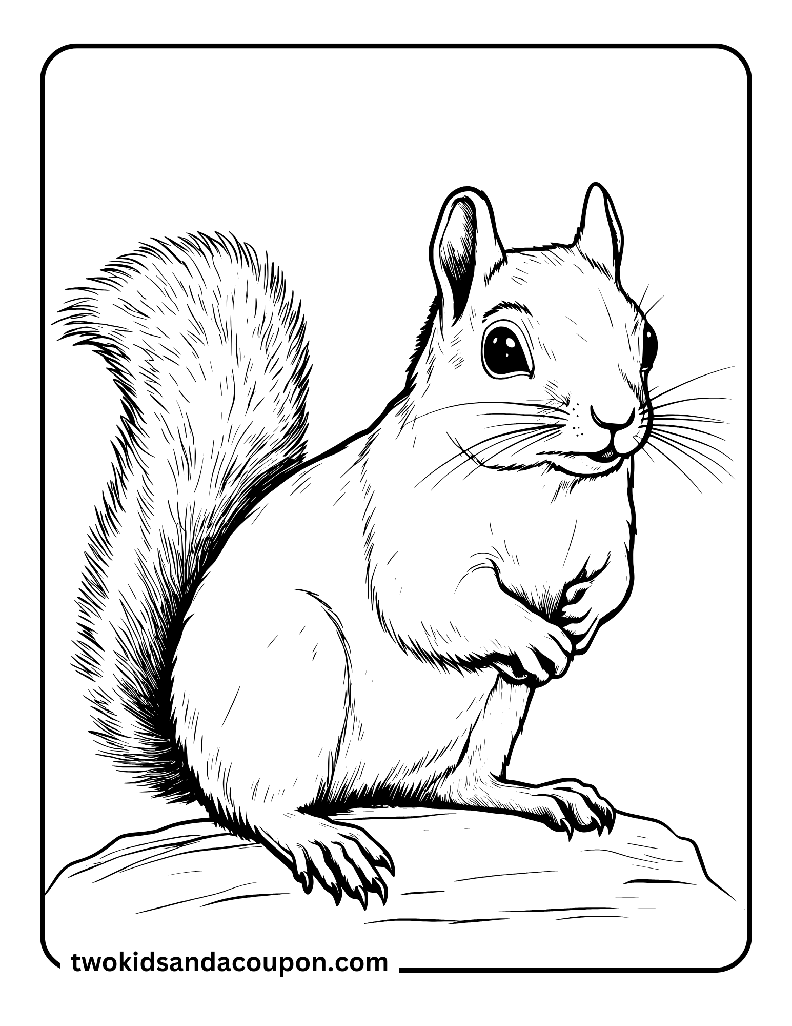 coloring pages of squirrels
