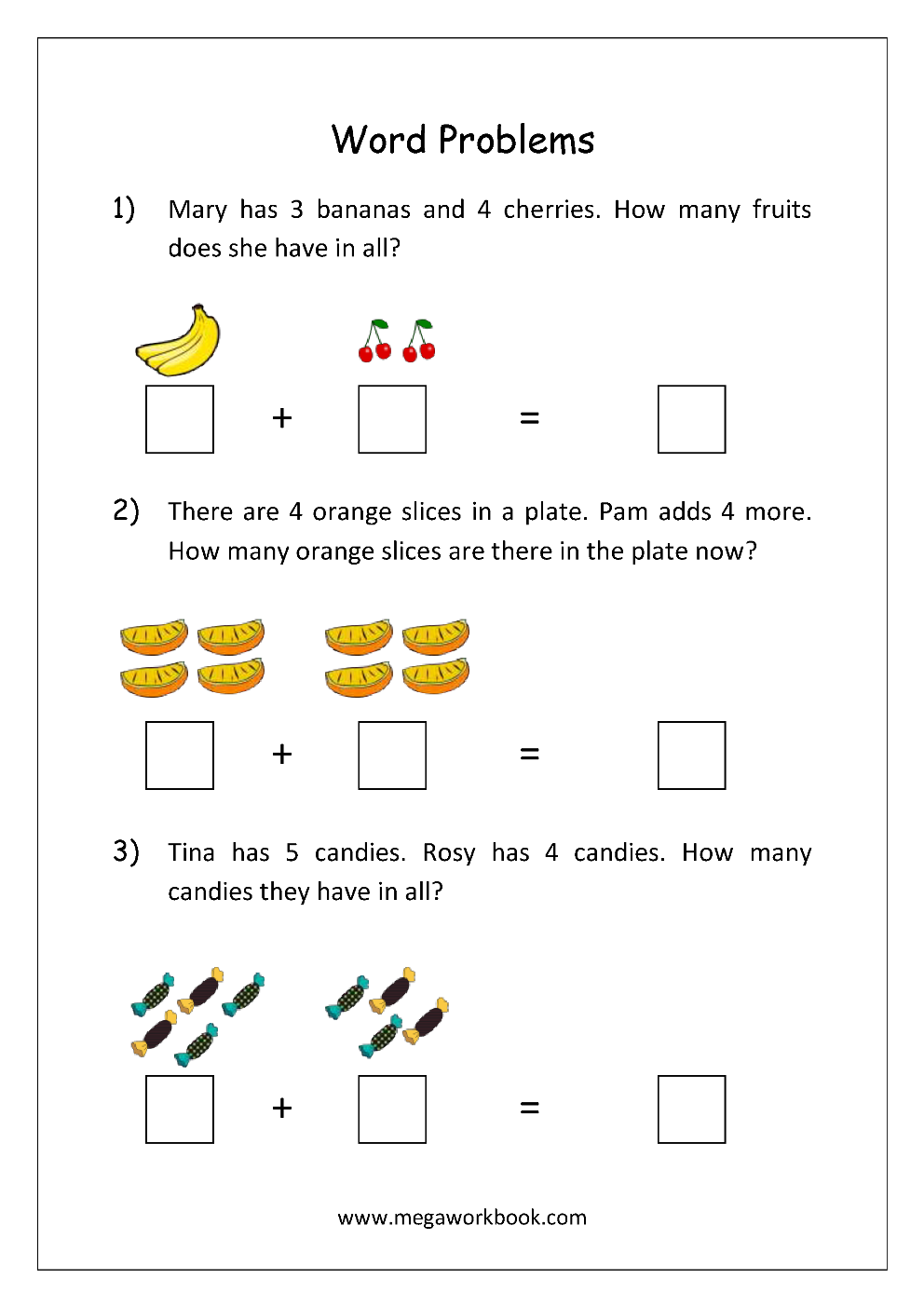 Addition And Subtraction Word Problems Story Problems With Examples MegaWorkbook Addition And Subtraction Word Problems Story Problems With Examples MegaWorkbook