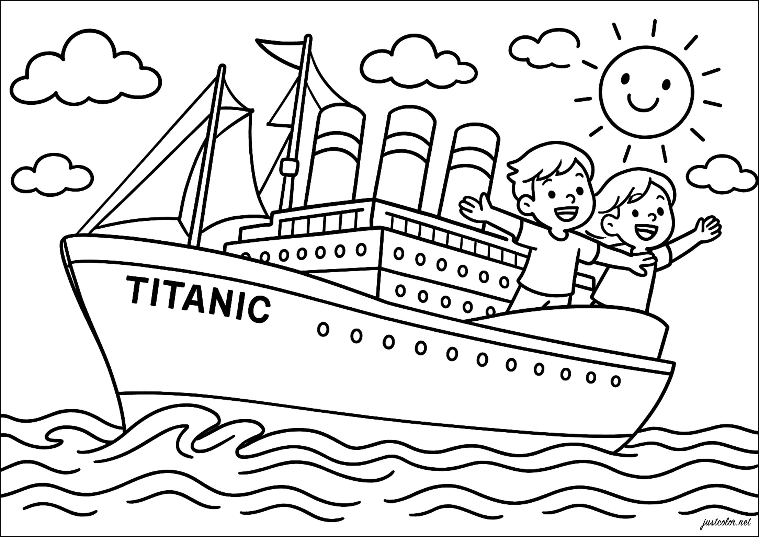 coloring pages of titanic