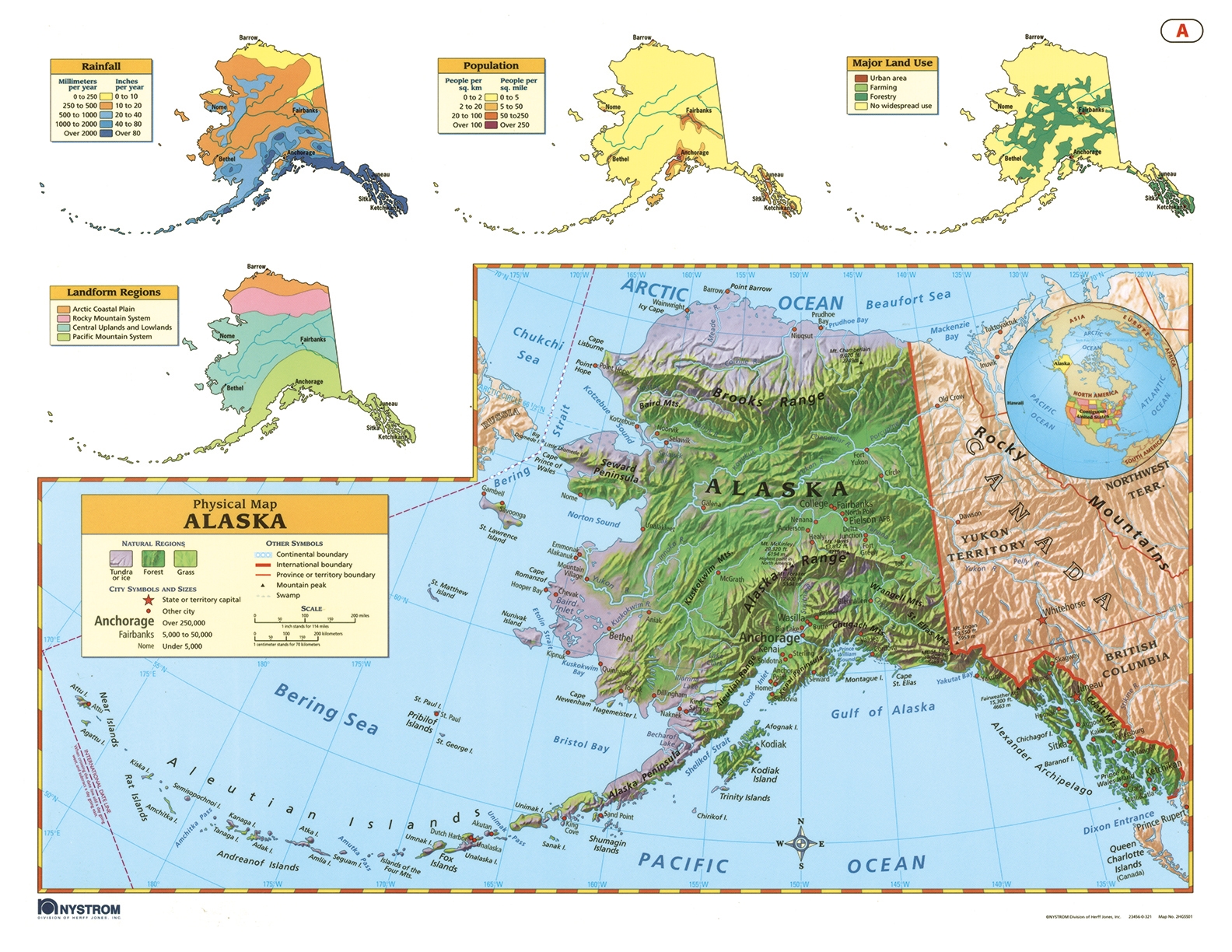 physical map of alaska