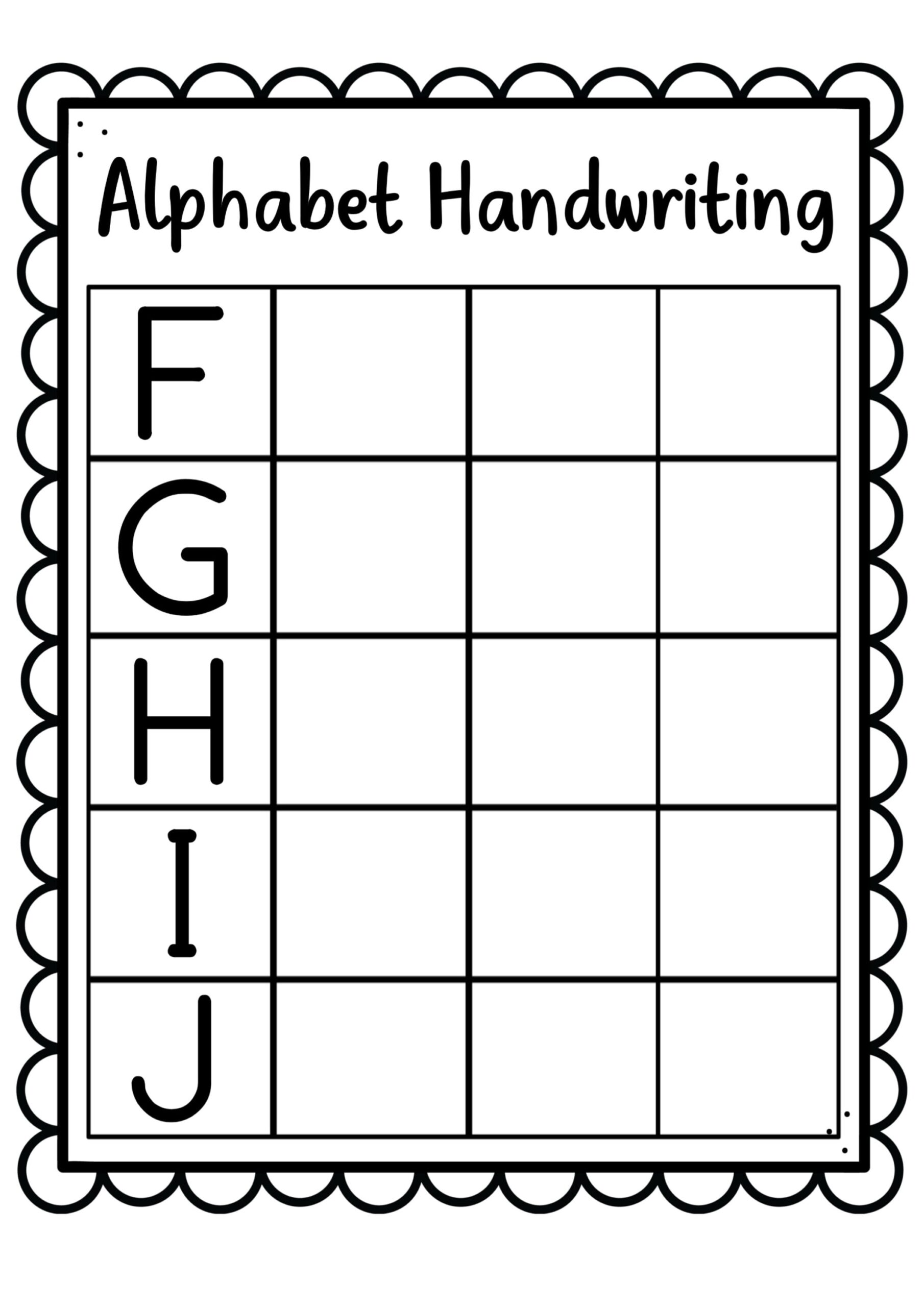 Alphabet Handwriting Practice Worksheets ABC Writing digital Download Etsy