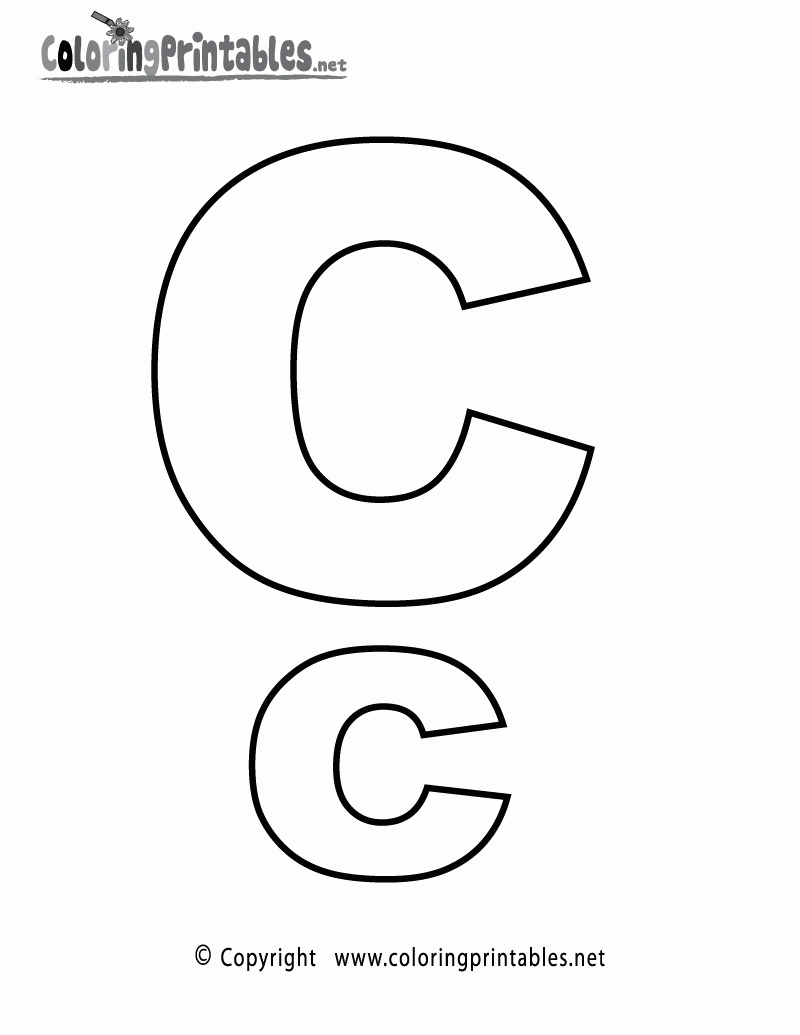 coloring pages for letter c