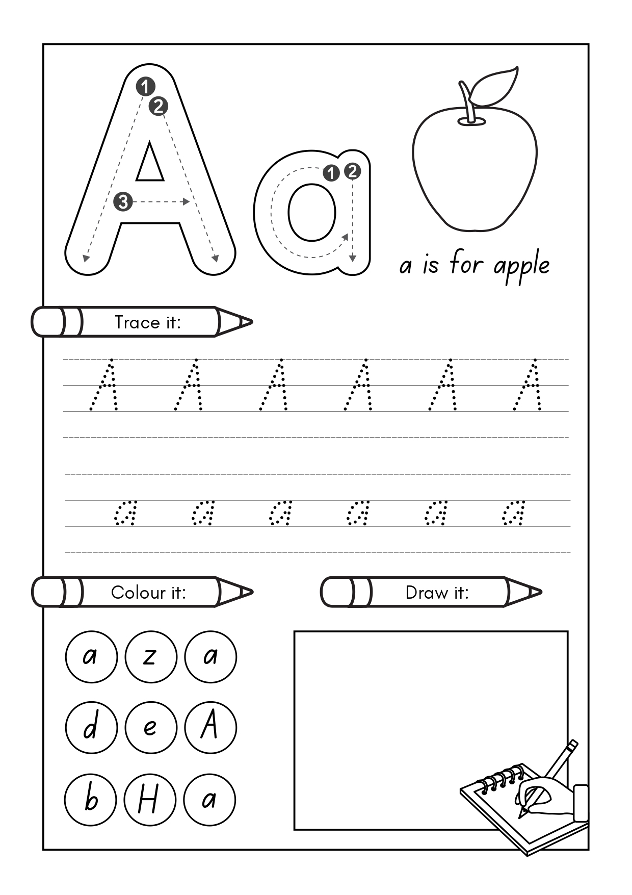 Alphabet Worksheets Handwriting Practice Writing Letters Tracing Made By Teachers