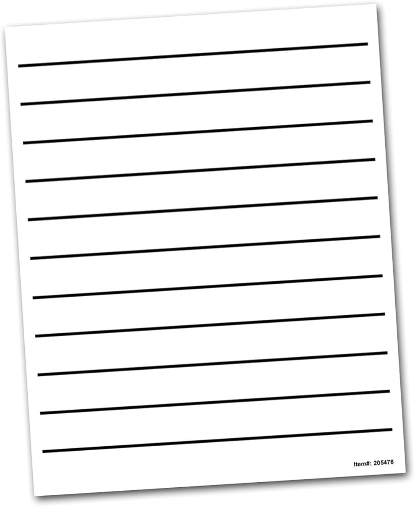 Amazon Bold Line Writing Paper With Large 0 875 in Spaces Health Household