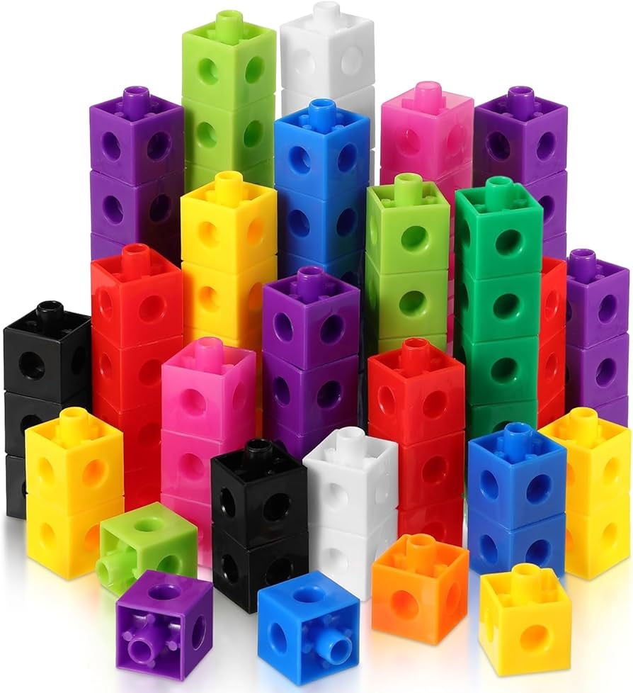 Amazon Jenaai 100 Pcs Linking Cubes Plastic Math Cubes Manipulative Counting Blocks STEM Snap Blocks Connecting And Counting For Early Math And Construction Homeschool Preschool Supplies Lovely Toys Games