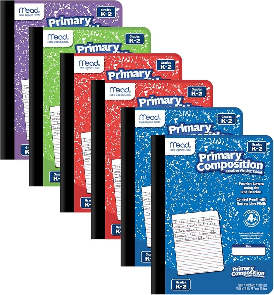 primary lined composition book