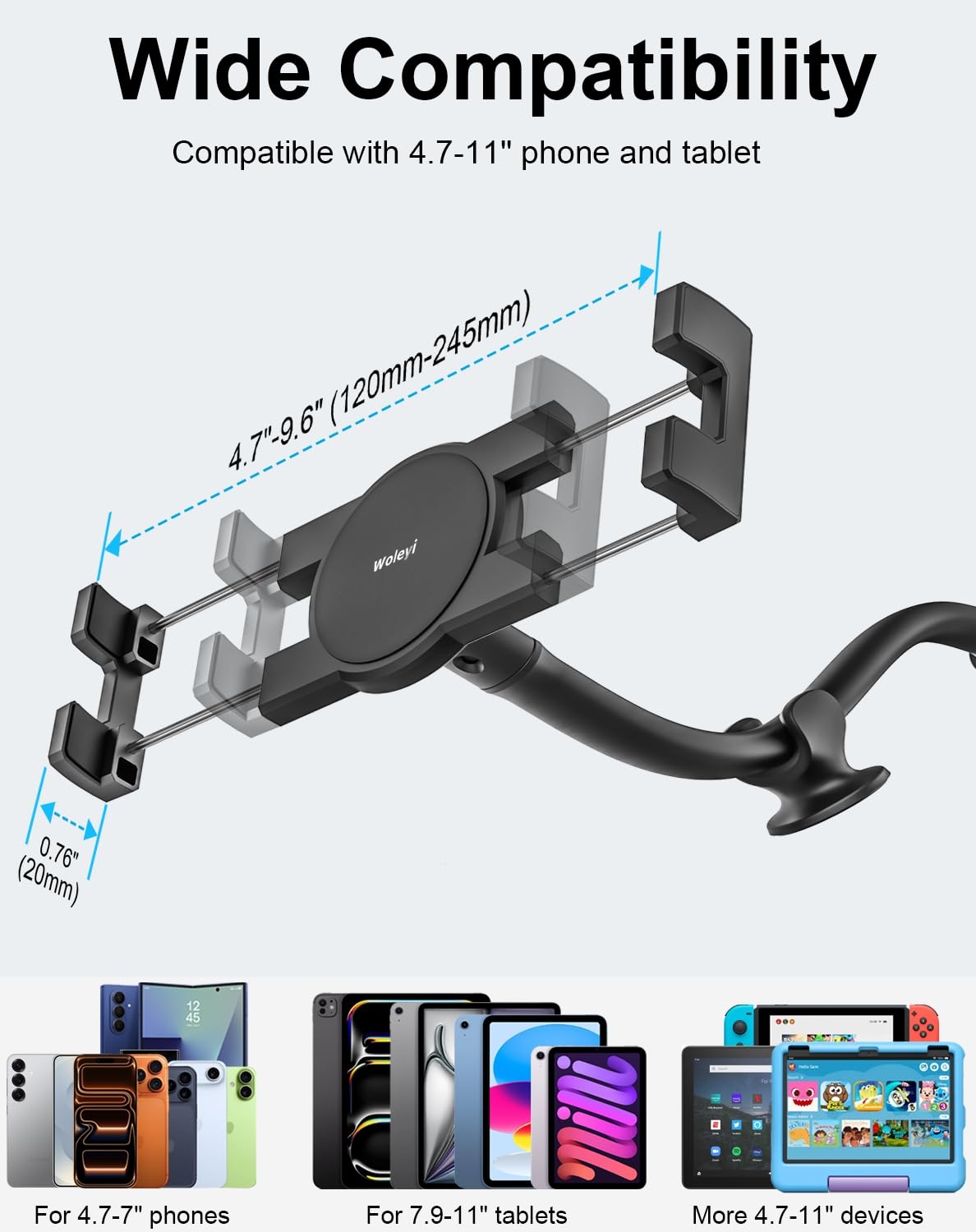 Amazon Woleyi Tablet Holder For Car Dashboard Windshield Gooseneck Long Arm Suction Cup IPad Holder For Car Car Tablet Mount Compatible With IPad Pro Air Mini Galaxy Tab Z Fold IPhone 4 7 11 Amazon Woleyi Tablet Holder For Car Dashboard Windshield Gooseneck Long Arm Suction Cup IPad Holder For Car Car Tablet Mount Compatible With IPad Pro Air Mini Galaxy Tab Z Fold IPhone 4 7 11
