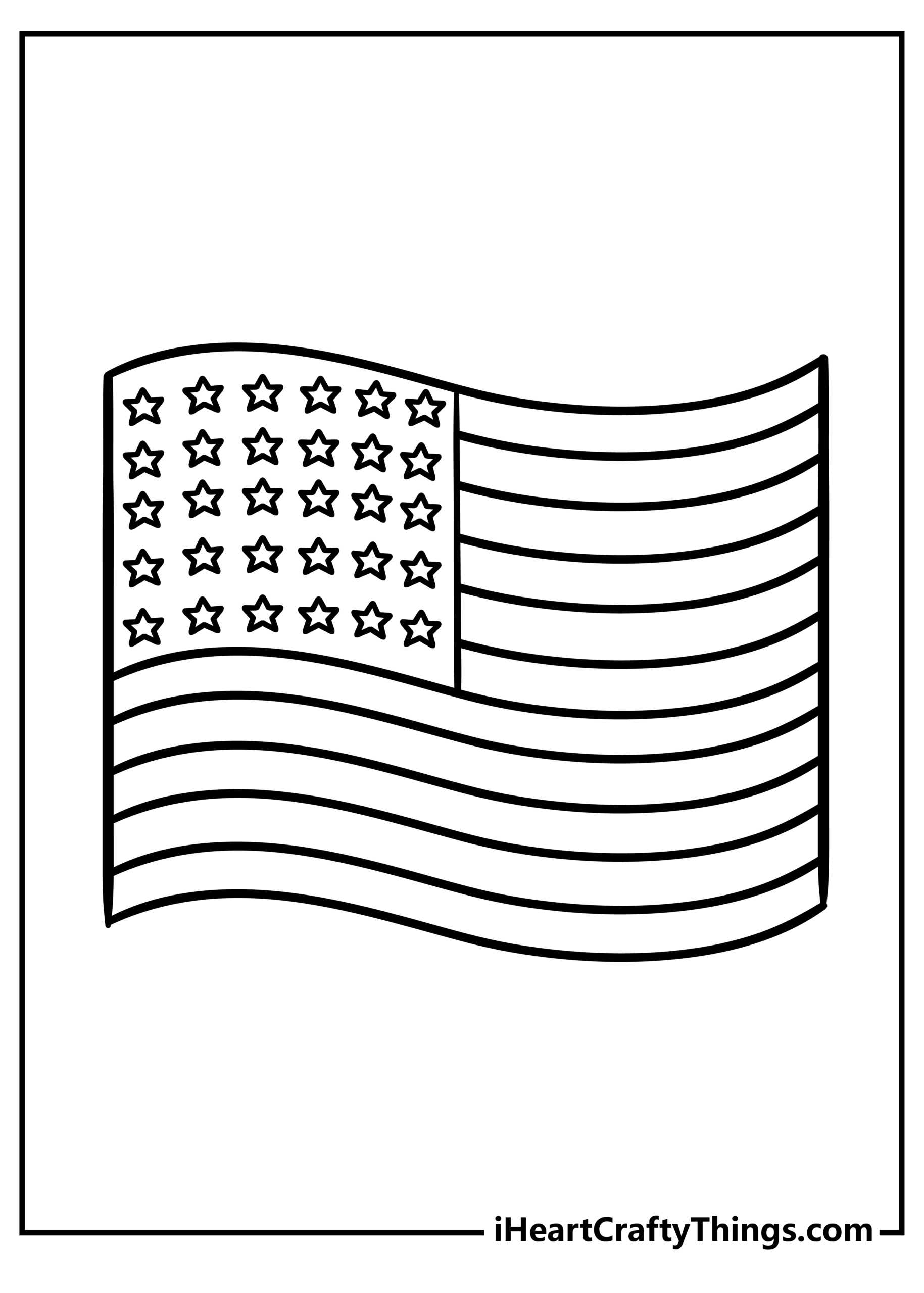 coloring page united states flag