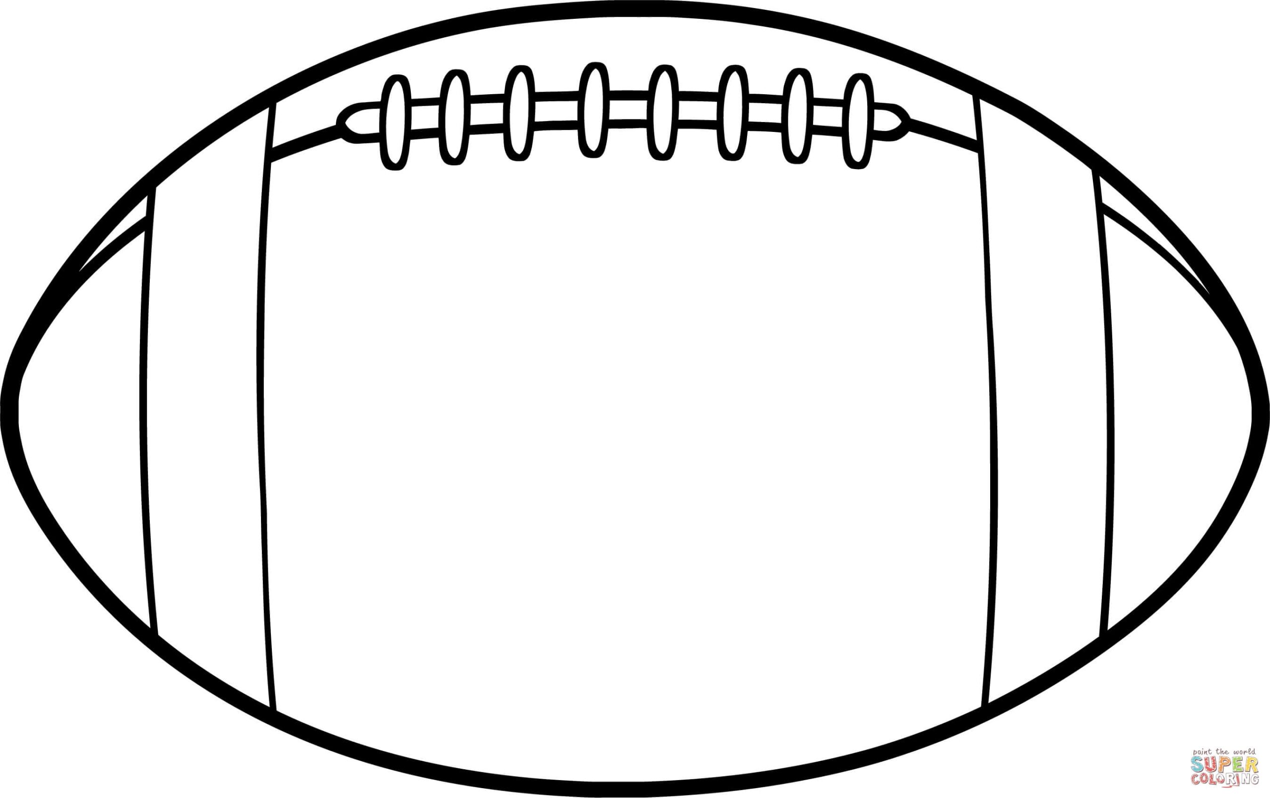 American Football Ball Coloring Page Free Printable
