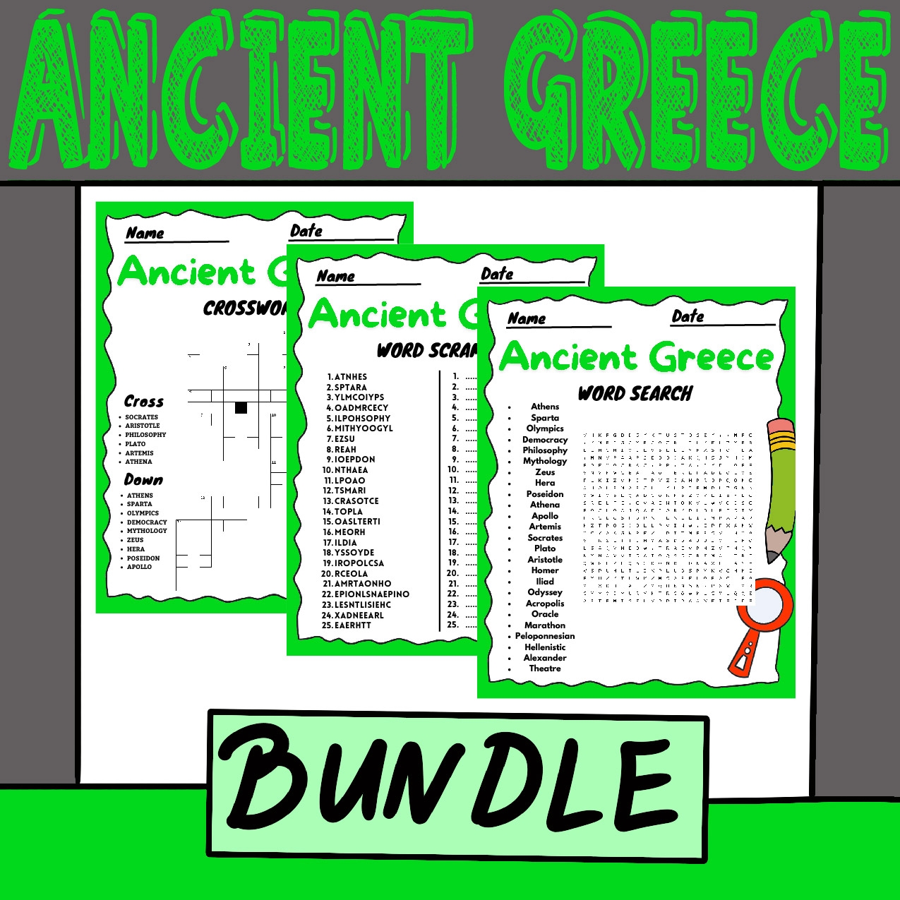 Ancient Greece Word Search word Scrimble crossword Puzzle Made By Teachers Ancient Greece Word Search word Scrimble crossword Puzzle Made By Teachers