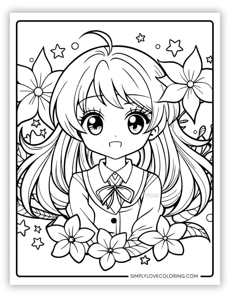 printable anime coloring sheets
