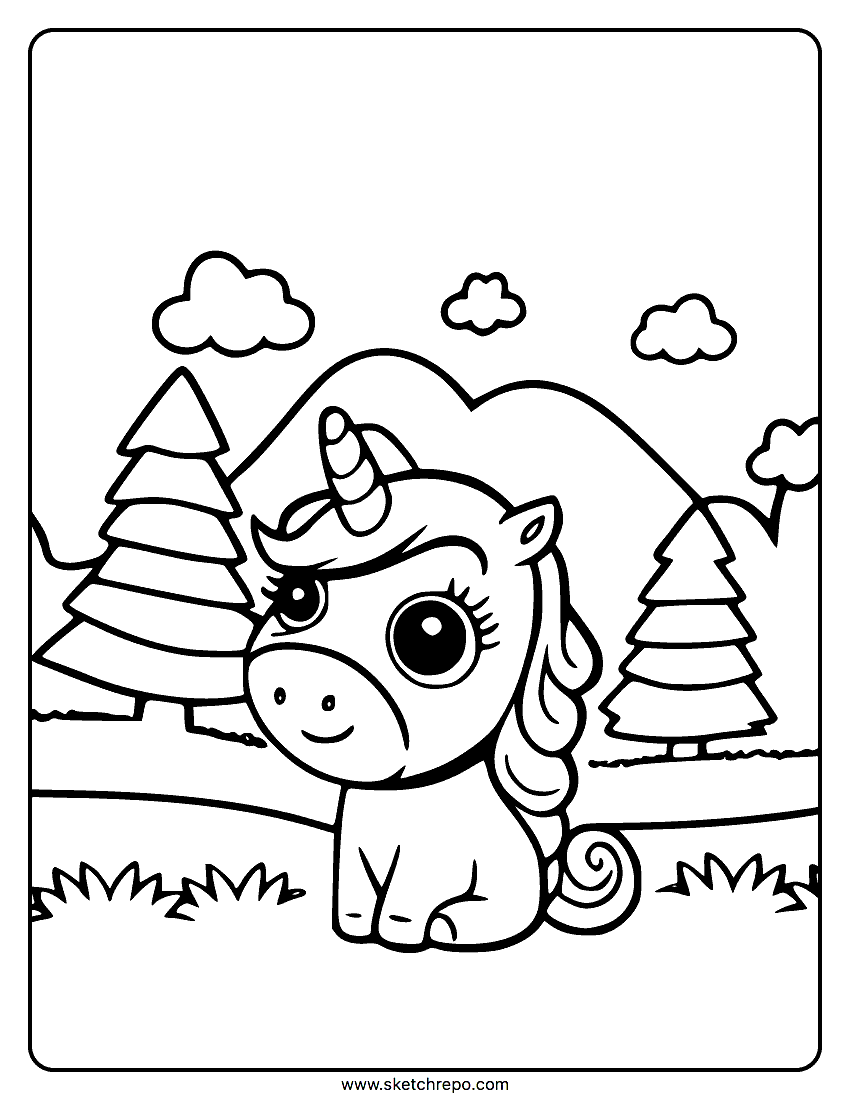 baby unicorn coloring pages