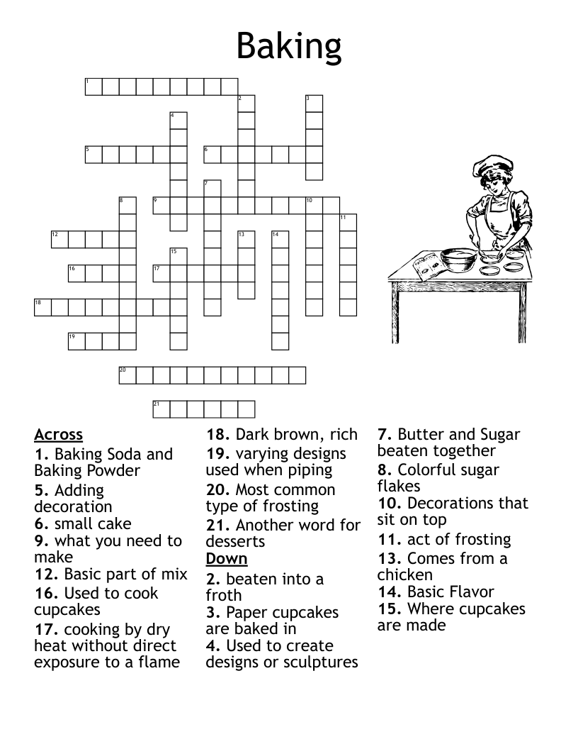 Baking Crossword WordMint