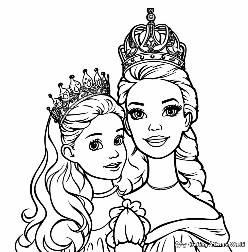 printing barbie coloring pages