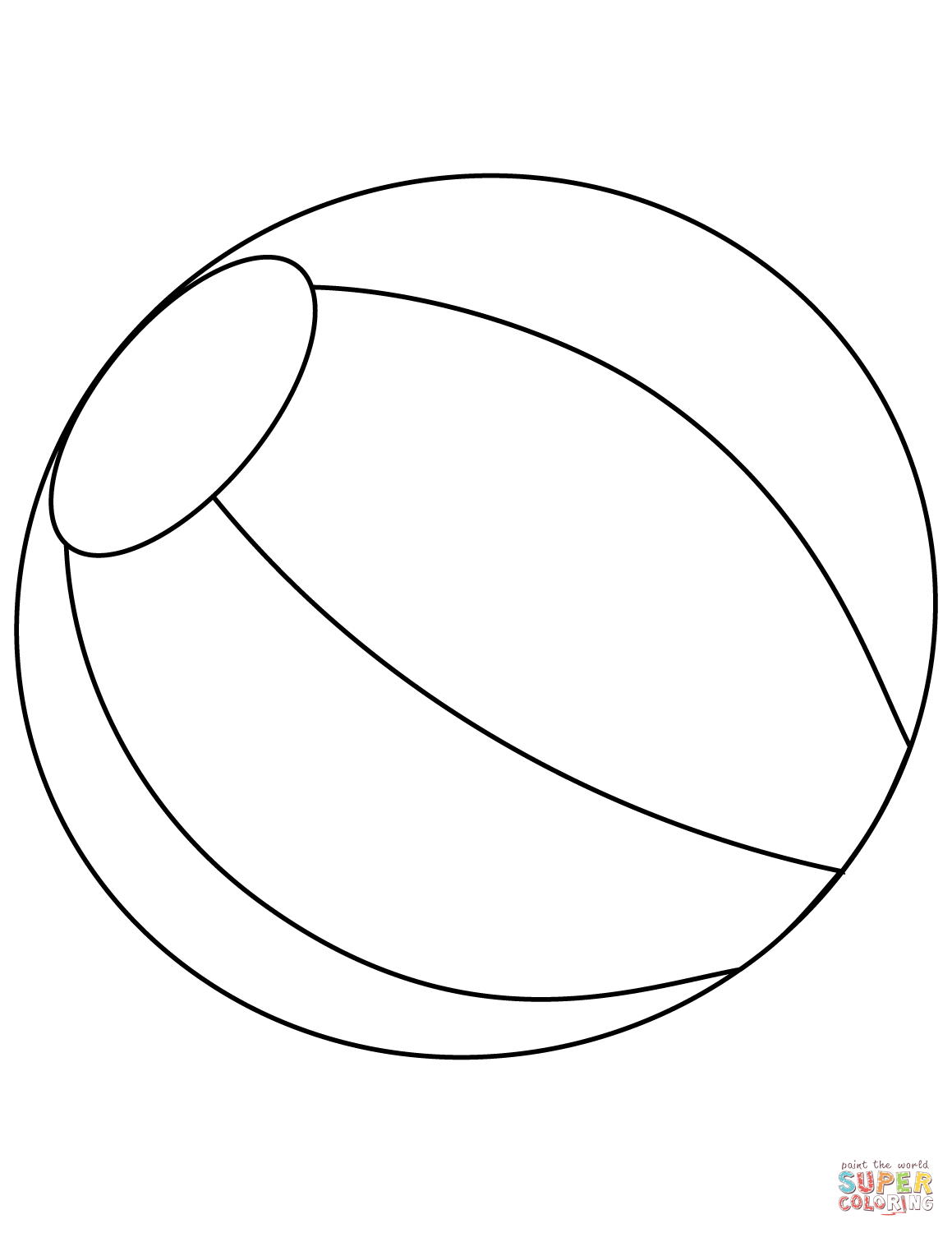 Beach Ball Coloring Page Free Printable